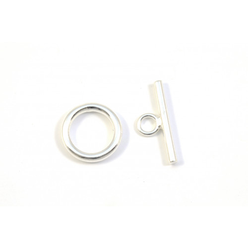 SMOOTH 13MM TOGGLE CLASP STERLING SILVER 